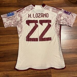 Hirving Lozano #22 Mexico Away Jersey 2022 World Cup *PLAYER VERSION*